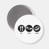 Aimant Mangez du rugby (Recto/Verso)