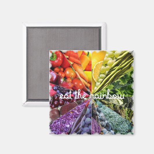 Aimant Mangez l'arc-en-ciel (Recto/Verso)