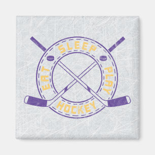 Aimant Mangez le sommeil Jouer Hockey