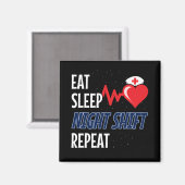 Aimant Mangez le sommeil Nuit Maj Répéter - Nuit Shift In (Recto/Verso)