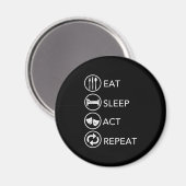 Aimant Mangez le sommeil Répéter - Acteurs intérimaires C (Recto/Verso)