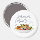 Aimant Mangez plus de plantes frais motivation salade let (Recto/Verso)