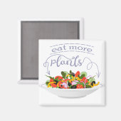 Aimant Mangez plus de plantes frais motivation salade let (Recto/Verso)