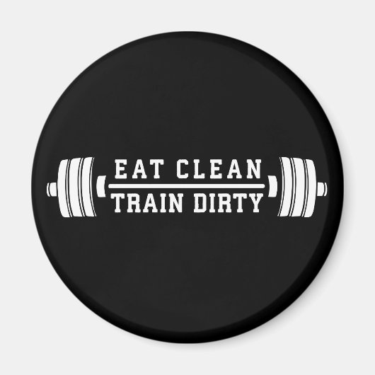 Aimant Mangez propre, train sec - Exercice Inspirational (Devant)