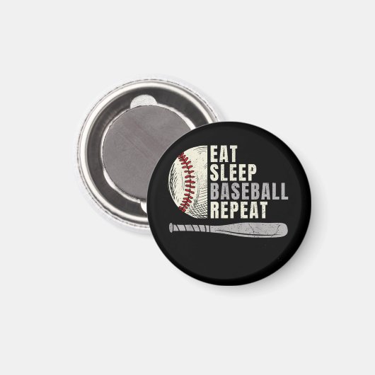 Aimant Mangez Sleep Baseball Répéter Funny Baseball Playe (Recto/Verso)