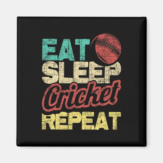 Aimant Mangez Sleep Cricket Repeat - Cricketer Tsman Tsma (Devant)