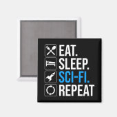Aimant Mangez Sleep Sci-Fi Répéter (Recto/Verso)