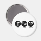 Aimant Mangez Sleep SkyDive (Recto/Verso)