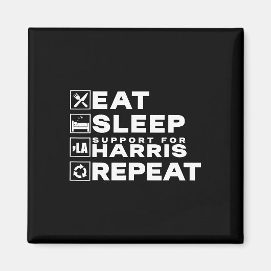 Aimant Mangez Sleep Support Harris Repeat Kamala Harris 2 (Devant)