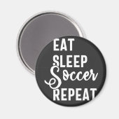 Aimant mangez sommeil soccer répéter (Recto/Verso)