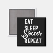 Aimant mangez sommeil soccer répéter (Recto/Verso)