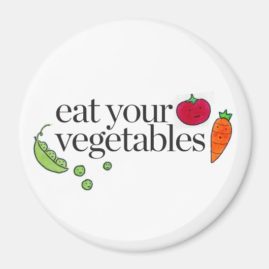 Aimant Mangez vos légumes (Devant)