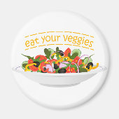 Aimant Mangez vos Légumes Citer salade fraîche mélange bo (Devant)