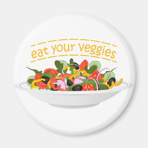 Aimant Mangez vos Légumes Citer salade fraîche mélange bo