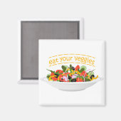 Aimant Mangez vos Légumes Citer salade fraîche mélange bo (Recto/Verso)