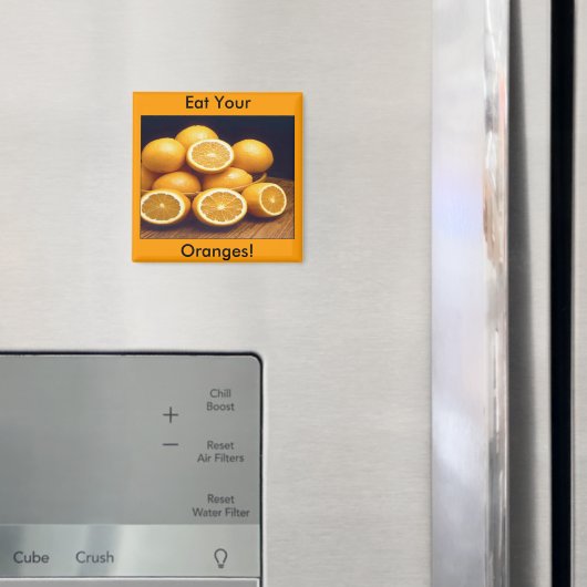 Aimant Mangez Vos Oranges (In situ (réfrigérateur))