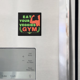 Aimant Mangez votre légume vegan entraînement gym motivat