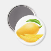 Aimant Mangue jaune coupée (Recto/Verso)