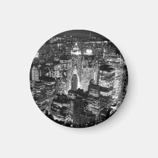 Aimant Manhattan New York nuit Noir et blanc