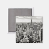 Aimant Manhattan, New York (panorama noir et blanc) (Recto/Verso)