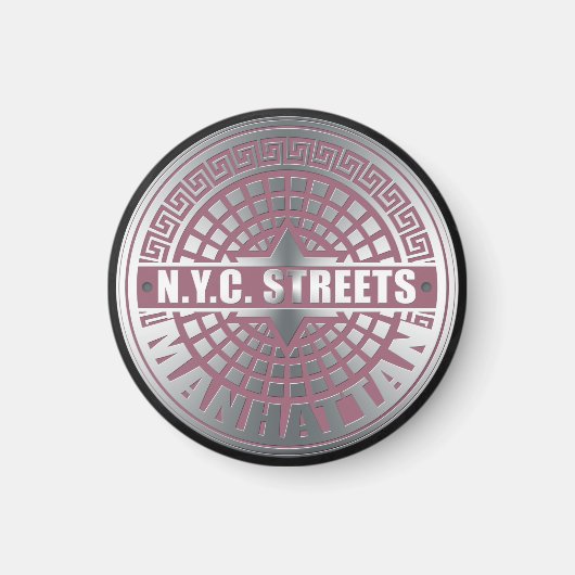 Aimant Manhole Covers Manhattan (Devant)