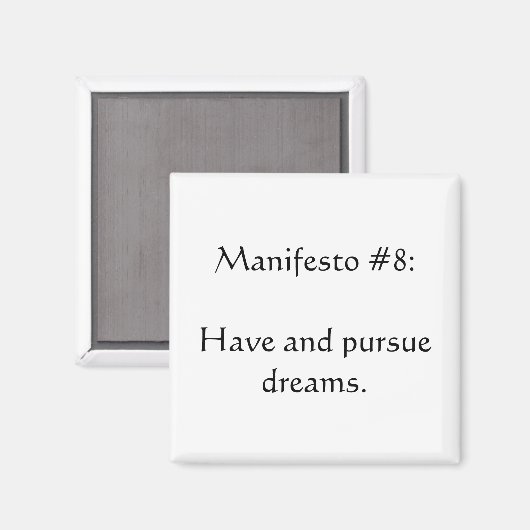 Aimant Manifeste n° 8 (Recto/Verso)