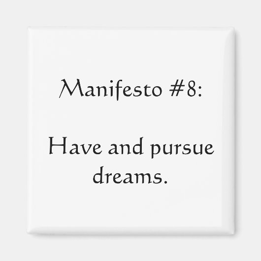 Aimant Manifeste n° 8 (Devant)