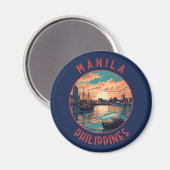 Aimant Manille Philippines Cercle en détresse rétrograde (Recto/Verso)