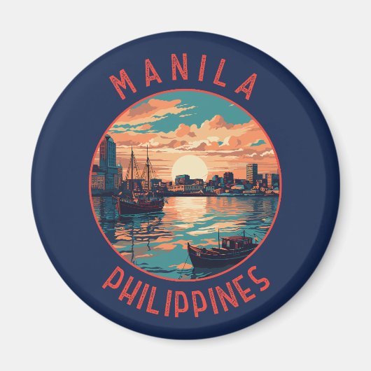 Aimant Manille Philippines Cercle en détresse rétrograde (Devant)