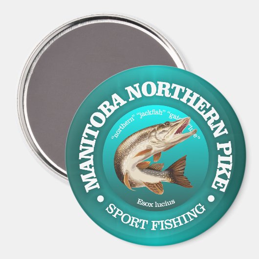 Aimant Manitoba Pike Fishing (Recto/Verso)