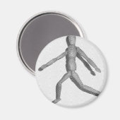 Aimant Mannequin humain en bois (Recto/Verso)
