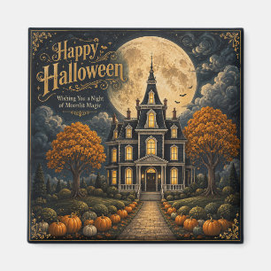 Aimant Manoir élégant hanté Halloween