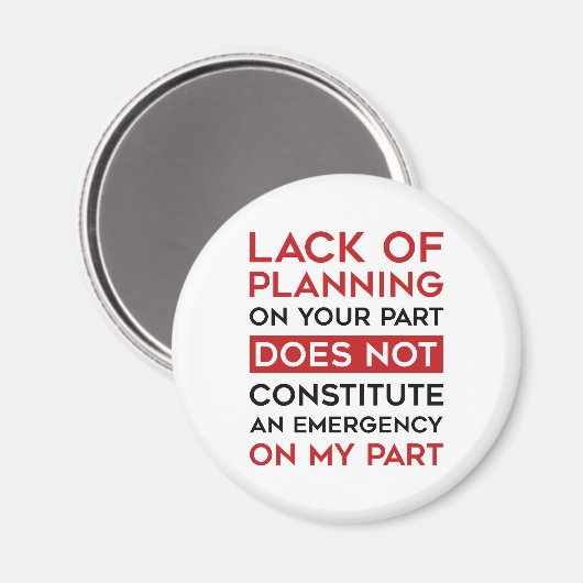 Aimant Manque De Planification (Recto/Verso)