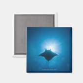 Aimant Manta nage sous-marine (Recto/Verso)