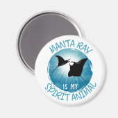 Aimant Manta Ray est mon esprit animal (Recto/Verso)