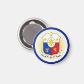 Aimant Manteau des Philippines forme de cercle (Recto/Verso)