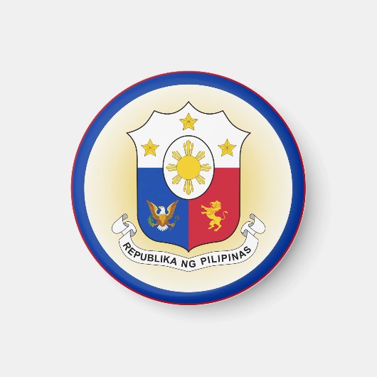 Aimant Manteau des Philippines forme de cercle (Devant)