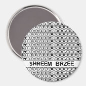 Aimant Mantra argent White Chant Shreem Brzee (Recto/Verso)