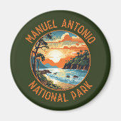 Aimant Manuel Antonio Parc National Rétro Trouvé (Devant)