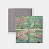 Aimant Map of Calais, Malte, Rhodes, et Famagusta, from (Recto/Verso)