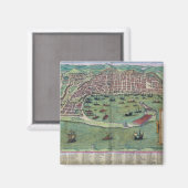 Aimant Map of Messina, from 'Civitates Orbis Terrarum' by (Recto/Verso)