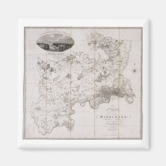 Aimant Map of the County of Middlesex, published 1819 (pr (Devant)