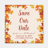Aimant Maple Leaf Orange Terracotta Automne Enregistrer L (Devant)