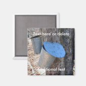 Aimant Maple Syrup Sap Buckets Nature Personalized (Recto/Verso)