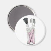 Aimant Maquillage brosse magnétique (Recto/Verso)