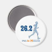 Aimant Marathon de Hartford : 26.2 (Recto/Verso)