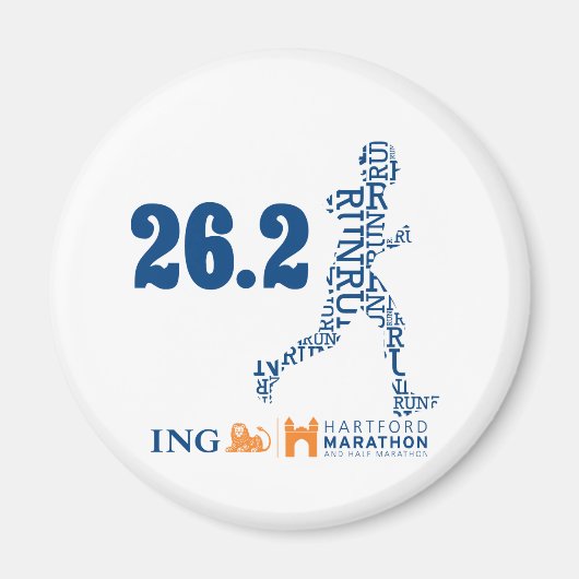 Aimant Marathon de Hartford : 26.2 (Devant)