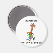 Aimant Marathon mignon et drôle (Recto/Verso)
