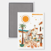Aimant Marbella espagne vacances souvenir méditerranéen (Recto/Verso)