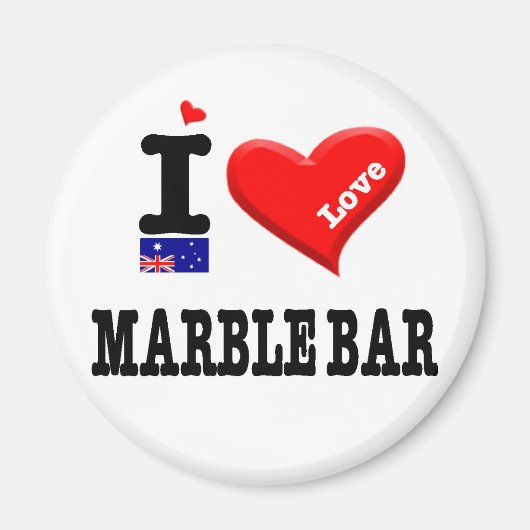 Aimant Marble Bar - I Love (Devant)